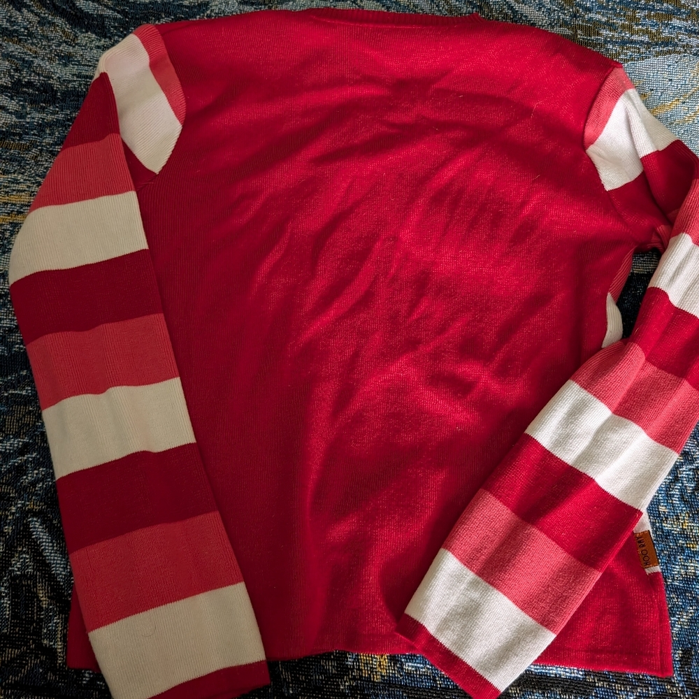 Striped Red and White Sweater - Picture 4 of 5